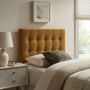 Modway Furniture Emily Button Tufted Upholstered Headboard for Twin Beds with Adjustable Height Mounting Copper MOD-7281-COP