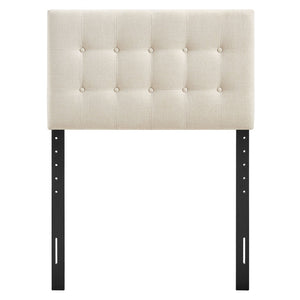 Modway Furniture Emily Button Tufted Upholstered Headboard for Twin Beds with Adjustable Height Mounting Ecru MOD-7281-ECR