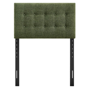 Modway Furniture Emily Button Tufted Upholstered Headboard for Twin Beds with Adjustable Height Mounting Foliage MOD-7281-FOL
