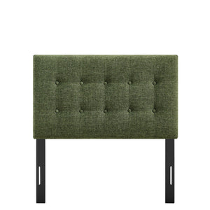 Modway Furniture Emily Button Tufted Upholstered Headboard for Twin Beds with Adjustable Height Mounting Foliage MOD-7281-FOL