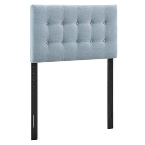 Modway Furniture Emily Button Tufted Upholstered Headboard for Twin Beds with Adjustable Height Mounting Sky Blue MOD-7281-SKY