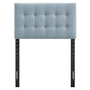 Modway Furniture Emily Button Tufted Upholstered Headboard for Twin Beds with Adjustable Height Mounting Sky Blue MOD-7281-SKY