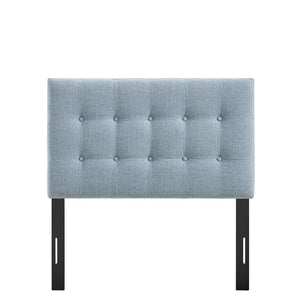 Modway Furniture Emily Button Tufted Upholstered Headboard for Twin Beds with Adjustable Height Mounting Sky Blue MOD-7281-SKY