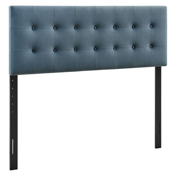 Modway Furniture Emily Button Tufted Performance Velvet Upholstered Headboard for Full Beds by Modway Cadet Blue MOD-7282-CAB