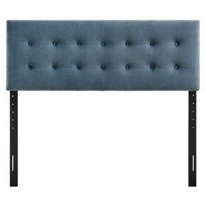 Modway Furniture Emily Button Tufted Performance Velvet Upholstered Headboard for Full Beds by Modway Cadet Blue MOD-7282-CAB