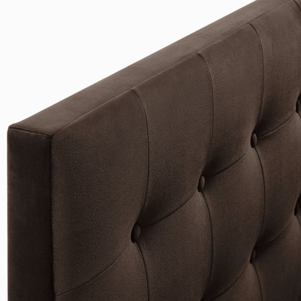 Modway Furniture Emily Button Tufted Performance Velvet Upholstered Headboard for Full Beds by Modway Chocolate Brown MOD-7282-CHB