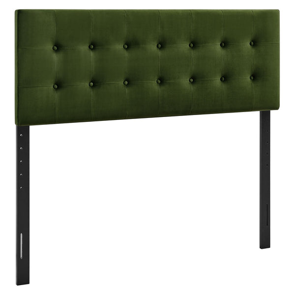 Modway Furniture Emily Button Tufted Performance Velvet Upholstered Headboard for Full Beds by Modway Moss Green MOD-7282-MOG