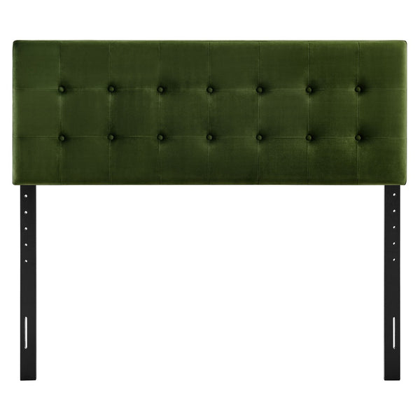 Modway Furniture Emily Button Tufted Performance Velvet Upholstered Headboard for Full Beds by Modway Moss Green MOD-7282-MOG