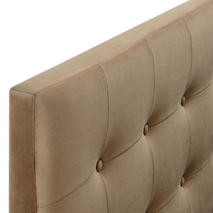 Modway Furniture Emily Button Tufted Performance Velvet Upholstered Headboard for Full Beds by Modway Taupe MOD-7282-TAU