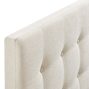 Modway Furniture Emily Button Tufted Upholstered Headboard for Full Beds with Adjustable Mounting Positions Ecru MOD-7283-ECR