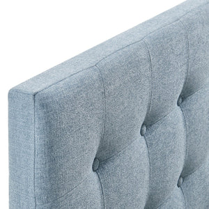 Modway Furniture Emily Button Tufted Upholstered Headboard for Full Beds with Adjustable Mounting Positions Sky Blue MOD-7283-SKY