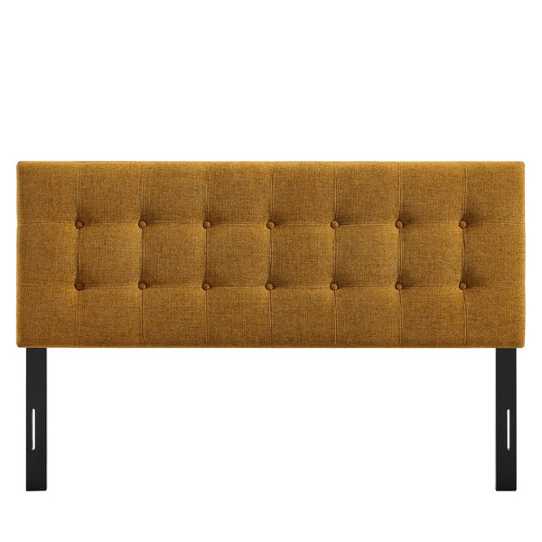 Modway Furniture Emily Modway Button Tufted Queen Headboard Upholstered for a Tailored Bedroom Look Copper MOD-7285-COP