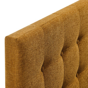 Modway Furniture Emily Modway Button Tufted Queen Headboard Upholstered for a Tailored Bedroom Look Copper MOD-7285-COP