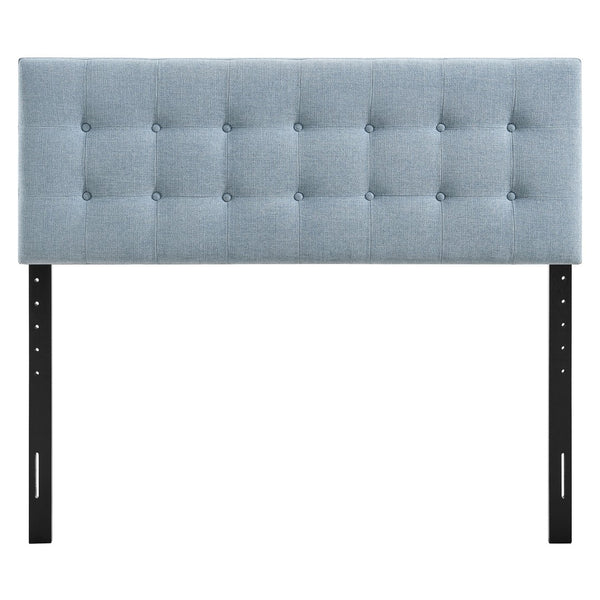 Modway Furniture Emily Modway Button Tufted Queen Headboard Upholstered for a Tailored Bedroom Look Sky Blue MOD-7285-SKY