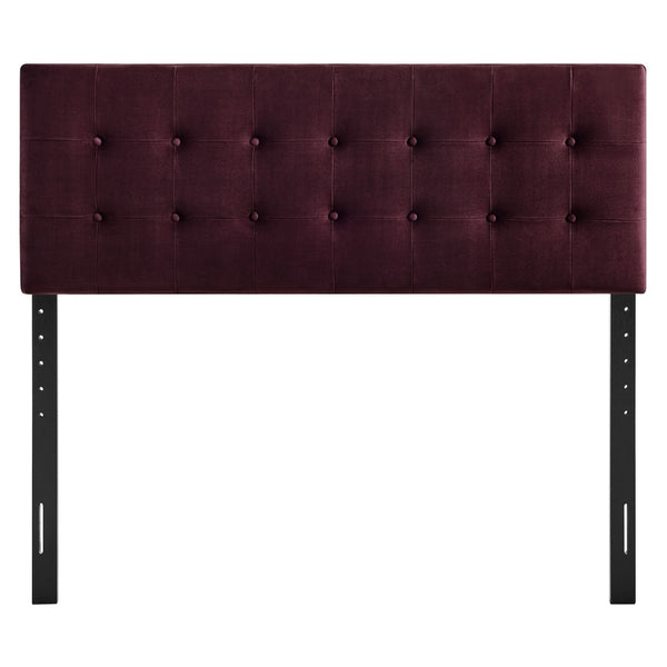 Modway Furniture Emily Modway Button Tufted Performance Velvet King Headboard for Modern Bedrooms Mulberry MOD-7286-MUL
