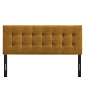 Modway Furniture Emily Button Tufted King Headboard Modway Upholstered Panel for Modern Bedrooms Copper MOD-7287-COP