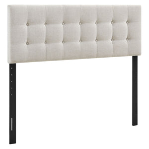 Modway Furniture Emily Button Tufted King Headboard Modway Upholstered Panel for Modern Bedrooms Linen MOD-7287-LIN
