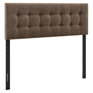 Modway Furniture Emily Button Tufted King Headboard Modway Upholstered Panel for Modern Bedrooms Mocha MOD-7287-MOC