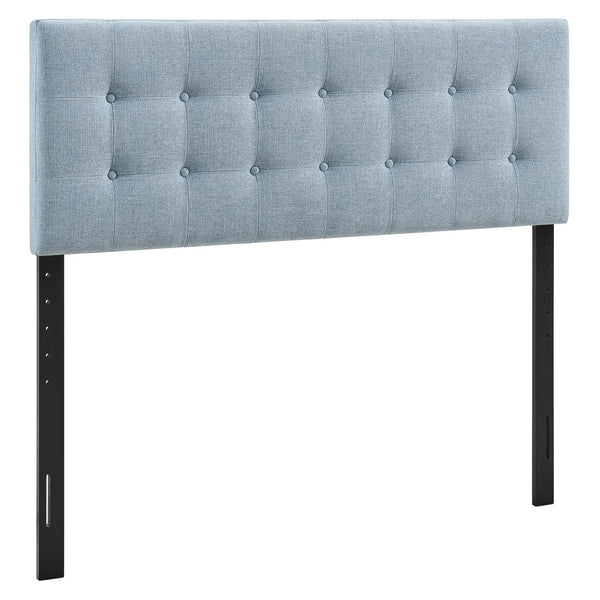 Modway Furniture Emily Button Tufted King Headboard Modway Upholstered Panel for Modern Bedrooms Sky Blue MOD-7287-SKY