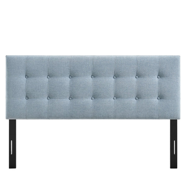 Modway Furniture Emily Button Tufted King Headboard Modway Upholstered Panel for Modern Bedrooms Sky Blue MOD-7287-SKY