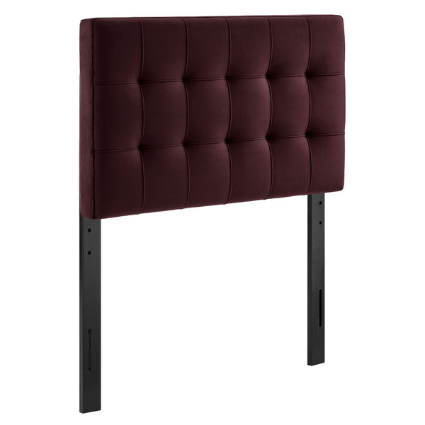 Modway Furniture Lily Modway Biscuit Tufted Performance Velvet Upholstered Headboard for Teen Bedrooms Mulberry MOD-7289-MUL