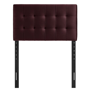 Modway Furniture Lily Modway Biscuit Tufted Performance Velvet Upholstered Headboard for Teen Bedrooms Mulberry MOD-7289-MUL