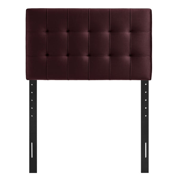 Modway Furniture Lily Modway Biscuit Tufted Performance Velvet Upholstered Headboard for Teen Bedrooms Mulberry MOD-7289-MUL