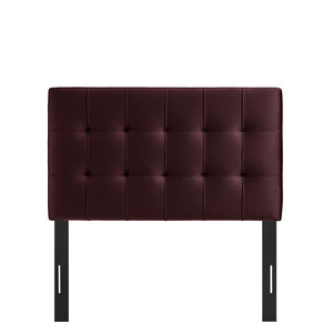 Modway Furniture Lily Modway Biscuit Tufted Performance Velvet Upholstered Headboard for Teen Bedrooms Mulberry MOD-7289-MUL