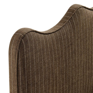 Modway Furniture Athena Scalloped Wave Linen Upholstered King Headboard with Foam Padding by Modway Earth Stripe MOD-7296-ETS