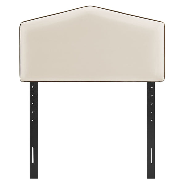 Modway Furniture Cosette Performance Velvet Upholstered Headboard with Foam Padding and Tailored Piping Alabaster MOD-7297-ALA
