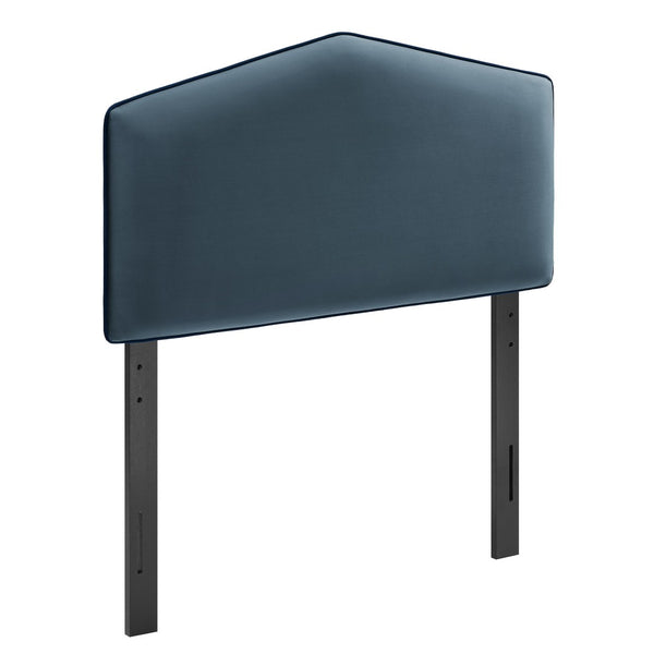 Modway Furniture Cosette Performance Velvet Upholstered Headboard with Foam Padding and Tailored Piping Cadet Blue MOD-7297-CAB