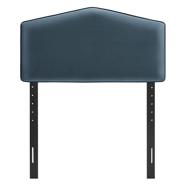 Modway Furniture Cosette Performance Velvet Upholstered Headboard with Foam Padding and Tailored Piping Cadet Blue MOD-7297-CAB