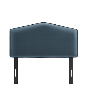 Modway Furniture Cosette Performance Velvet Upholstered Headboard with Foam Padding and Tailored Piping Cadet Blue MOD-7297-CAB