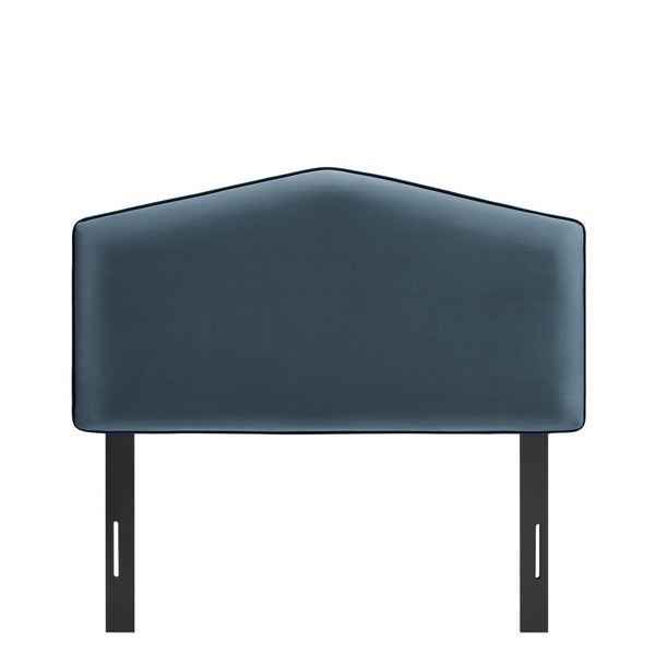 Modway Furniture Cosette Performance Velvet Upholstered Headboard with Foam Padding and Tailored Piping Cadet Blue MOD-7297-CAB