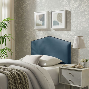 Modway Furniture Cosette Performance Velvet Upholstered Headboard with Foam Padding and Tailored Piping Cadet Blue MOD-7297-CAB