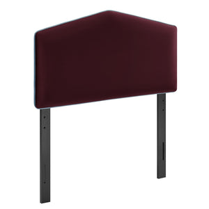 Modway Furniture Cosette Performance Velvet Upholstered Headboard with Foam Padding and Tailored Piping Mulberry MOD-7297-MUL