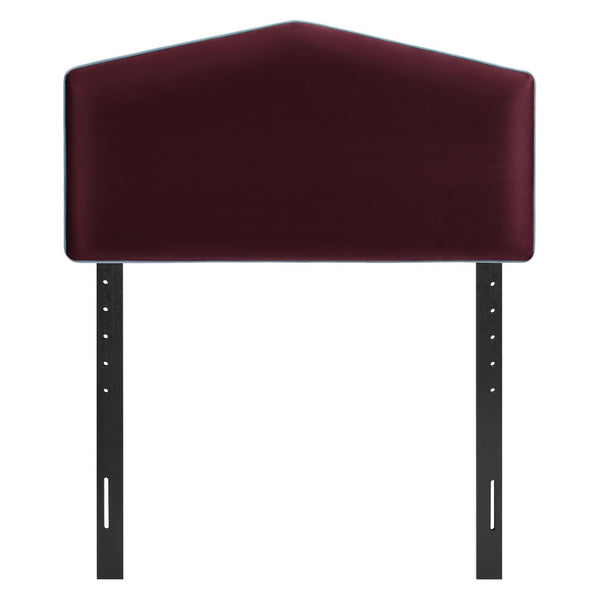 Modway Furniture Cosette Performance Velvet Upholstered Headboard with Foam Padding and Tailored Piping Mulberry MOD-7297-MUL
