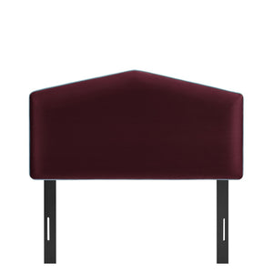 Modway Furniture Cosette Performance Velvet Upholstered Headboard with Foam Padding and Tailored Piping Mulberry MOD-7297-MUL