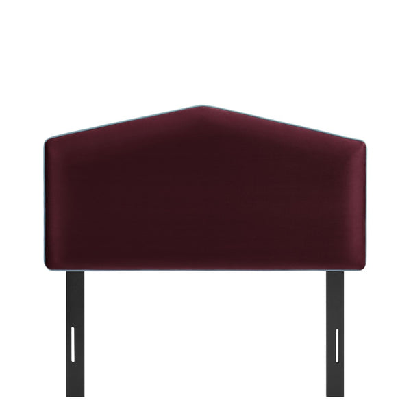 Modway Furniture Cosette Performance Velvet Upholstered Headboard with Foam Padding and Tailored Piping Mulberry MOD-7297-MUL