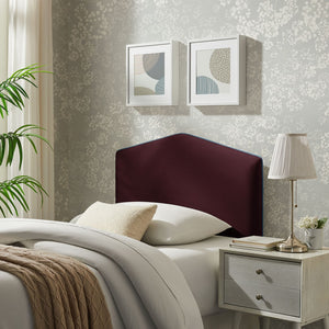 Modway Furniture Cosette Performance Velvet Upholstered Headboard with Foam Padding and Tailored Piping Mulberry MOD-7297-MUL