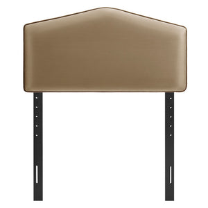 Modway Furniture Cosette Performance Velvet Upholstered Headboard with Foam Padding and Tailored Piping Taupe MOD-7297-TAU