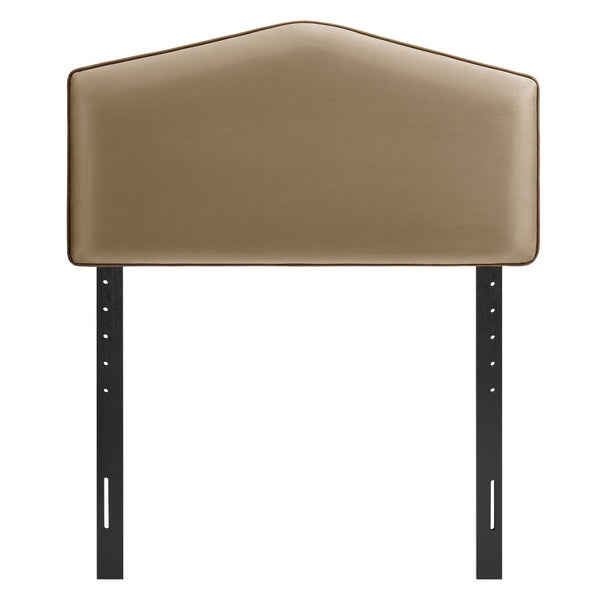 Modway Furniture Cosette Performance Velvet Upholstered Headboard with Foam Padding and Tailored Piping Taupe MOD-7297-TAU