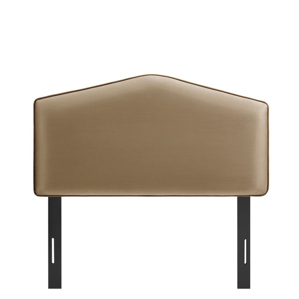 Modway Furniture Cosette Performance Velvet Upholstered Headboard with Foam Padding and Tailored Piping Taupe MOD-7297-TAU