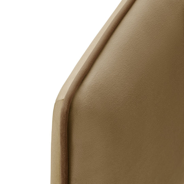 Modway Furniture Cosette Performance Velvet Upholstered Headboard with Foam Padding and Tailored Piping Taupe MOD-7297-TAU