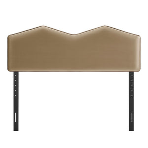 Modway Furniture Cosette Modway Velvet Upholstered Headboard Dual Peak Piped Trim Full Bedroom Accent Taupe MOD-7298-TAU