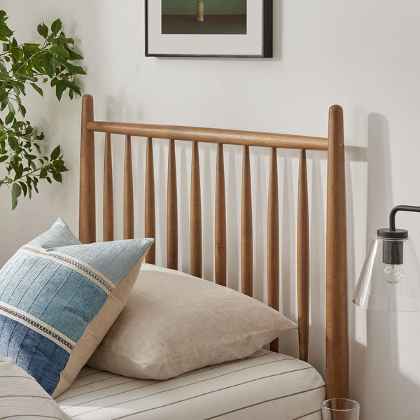 Modway Furniture Zane Rubberwood Spindle Platform Bed Sculpted Mid Century Frame for Twin Rooms Walnut MOD-7301-WAL