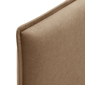 Modway Furniture Camille Modway Twin Headboard Slipcovered Foam Padded French Seam Bedroom Accent Almond MOD-7317-ALM