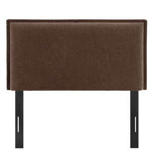 Modway Furniture Camille Modway Twin Headboard Slipcovered Foam Padded French Seam Bedroom Accent Cocoa MOD-7317-COA
