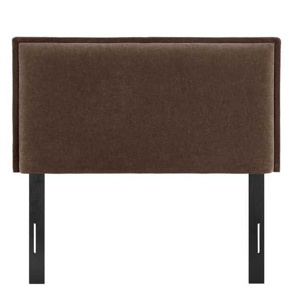 Modway Furniture Camille Modway Twin Headboard Slipcovered Foam Padded French Seam Bedroom Accent Cocoa MOD-7317-COA