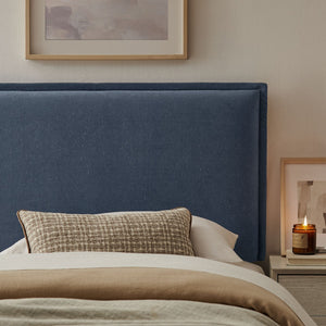 Modway Furniture Camille Modway Twin Headboard Slipcovered Foam Padded French Seam Bedroom Accent Denim MOD-7317-DEN